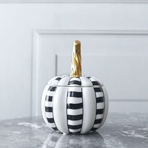 Geometric Checkered Pumpkin Decorative Jars