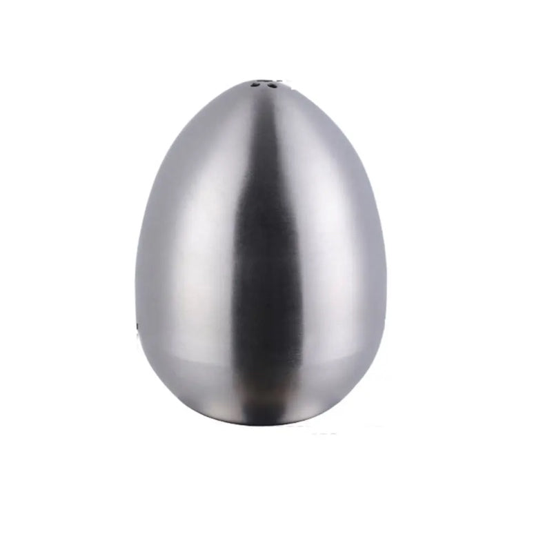 Introducing Metallic Egg Shape Salt and Pepper Shaker by Allthingscurated. This shaker is crafted from stainless steel and comes in 5 delightful colors. Perfect for Easter celebrations and as a housewarming gift. It will add a touch of playfulness to your dining table and spice up your meals with a little humor. Featured here is shaker in Silver.