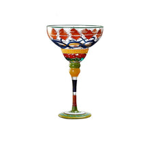 Load image into Gallery viewer, Ibiza Party Cocktail Glasses by Allthingscurated are available in 7 eclectic designs. Each cup is hand-painted and hand drawn to reflect its individual personality and creativity. Each cup has a capacity of 270ml or 9 ounce. Featured here is Summer Dream design.
