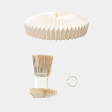 Load image into Gallery viewer, Decorative lamp with pleated design on a white background
