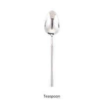 Load image into Gallery viewer, Bright Silver Stainless Steel flatware by Allthingscurated crafted from high-quality stainless steel with a forged construction ensures durability.  It has a bright silver mirror finish that will add a touch of elegance to any meal.  This is  a Teaspoon.
