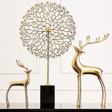 Load image into Gallery viewer, Allthingscurated Decorative Golden Reindeers Figurines
