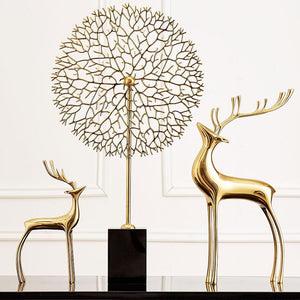 Allthingscurated Decorative Golden Reindeers Figurines