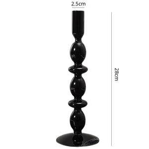 Gothic Vintage Glass Candlestick
