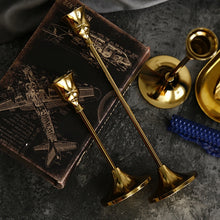 Load image into Gallery viewer, Grace Gold Taper Candle Holders (set of 5)
