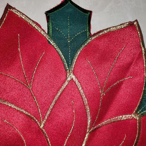 Holiday Poinsettia Applique Placemat