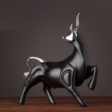 Load image into Gallery viewer, Avante Modern Red and Black Bull Sculptures
