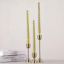 Load image into Gallery viewer, Bree Gold Candlestick Set

