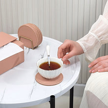 Load image into Gallery viewer, Cedona Faux Leather Coaster Set
