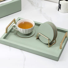 Load image into Gallery viewer, Cedona Faux Leather Coaster Set
