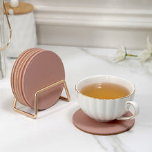Load image into Gallery viewer, Cedona Faux Leather Coaster Set
