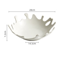 Load image into Gallery viewer, Coral Serving Dishes in ceramic by Allthingscurated. Available in 3 sizes.  This is a large dish measuring 28cm or 11 inches in diameter.
