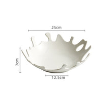 Load image into Gallery viewer, Coral Serving Dishes in ceramic by Allthingscurated. Available in 3 sizes.  This is a medium dish measuring 25cm or 9.8 inches in diameter.
