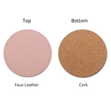 Load image into Gallery viewer, Cedona Faux Leather Coaster Set
