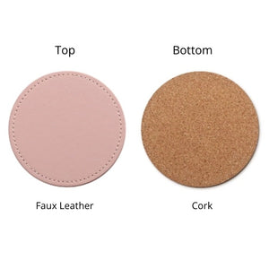 Cedona Faux Leather Coaster Set