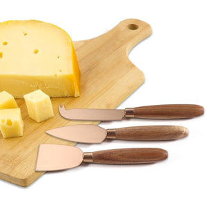 Cruz Acacia Wood Cheese Knives (set of 3)