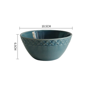 Floral Relief Ceramic Bowls