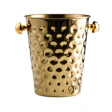 Load image into Gallery viewer, Hammered Metal Ice Bucket
