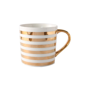 Nordic-style Gold & Silver Porcelain Mugs