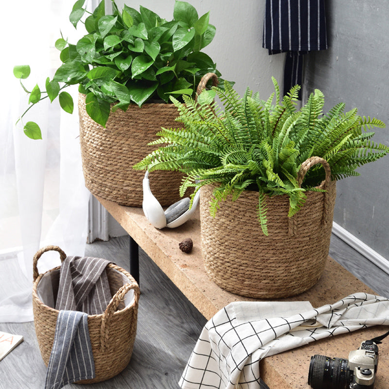woven baskets for indoor plants Earthy Wicker Basket Medium
