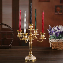Load image into Gallery viewer, Metallic Taper Candles (set of 4)
