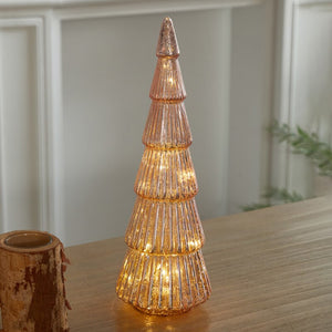 Glass Christmas Tree LED Table Lights