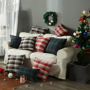 Plaid Knitted Cushion Covers