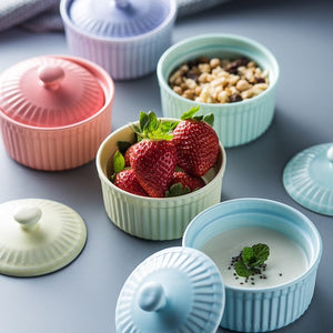 Allthingscurated Pastel Porcelain Ramekins with lids
