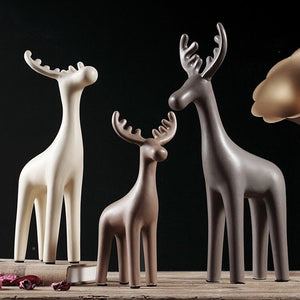 Reindeer Family Sculpture Set