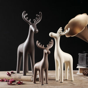Reindeer Family Sculpture Set