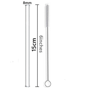 15cm Short Glass Straws (set of 4)
