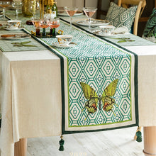Load image into Gallery viewer, Swallowtail Butterfly Jacquard Table Runner
