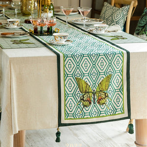 Swallowtail Butterfly Jacquard Table Runner