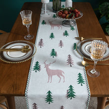 Load image into Gallery viewer, Allthingscurated Christmas Tree and Elk Table Runner
