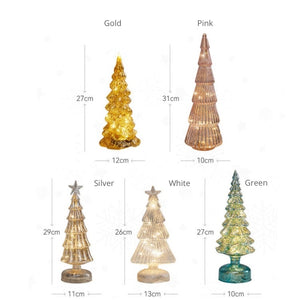 Glass Christmas Tree LED Table Lights