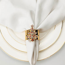 Load image into Gallery viewer, Luxe Christmas Tree Napkin Ring Set
