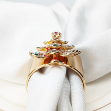 Load image into Gallery viewer, Luxe Christmas Tree Napkin Ring Set
