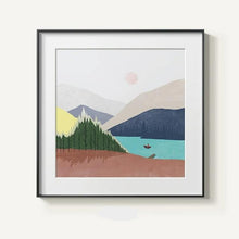 Load image into Gallery viewer, Allthnigscurated modern abstract mountain canvas print
