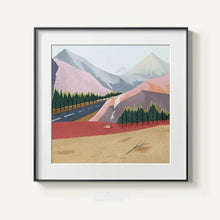 Load image into Gallery viewer, Allthnigscurated modern abstract mountain canvas print
