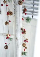 Load image into Gallery viewer, Allthingscurated Pine cones and Berries Christmas Fairy Lights
