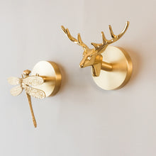 Load image into Gallery viewer, Retro-style Brass Wall Hooks

