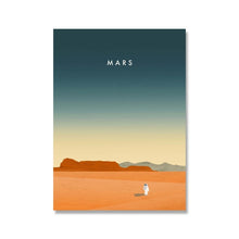 Load image into Gallery viewer, Allthingscurated Moon Mars Canvas Wall Art Prints
