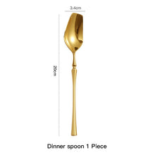 Load image into Gallery viewer, Allthingscurated Bright Gold stainless steel flatware
