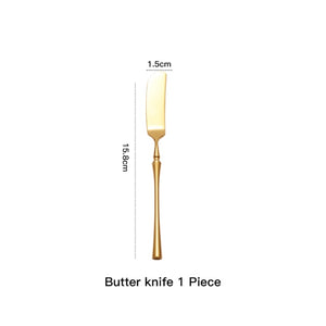 Allthingscurated Bright Gold stainless steel flatware