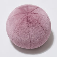 Load image into Gallery viewer, 30cm or 11.7&quot; Ball pillow with faux rabbit fur cover in Mauve which is a purple shade.
