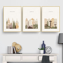 Load image into Gallery viewer, Allthingscurated World City Landscape Canvas Wall Art Prints
