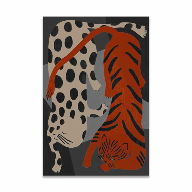 Bold Wild Cat Canvas Wall Art Print