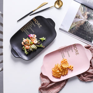 Chic Ceramic Plates with Inspirational Words